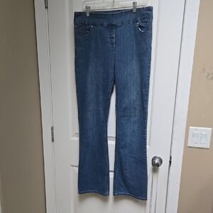 Contrast Women's Size 11 Stretchy Flare Bottom Classic Blue Women's Jeans